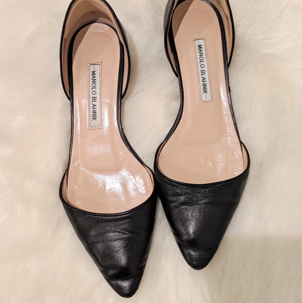 Manolo Blahnik D'orsay Flats